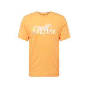 MUSTANG Póló 'Austin'  világos narancs / fehér
