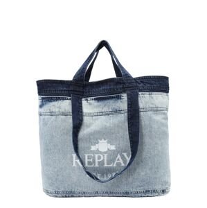 REPLAY Shopper táska  világoskék / sötétkék / fehér