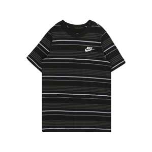 Nike Sportswear Póló  sötétszürke / fekete / piszkosfehér