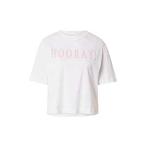 Rich & Royal Póló 'Hooray!'  rózsaszín / fehér