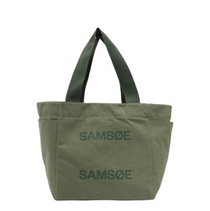 Samsøe Samsøe Shopper táska 'Salanita'  jáde / sötétzöld / fehér
