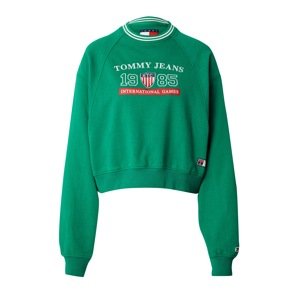 Tommy Jeans Tréning póló  zöld / piros / fehér