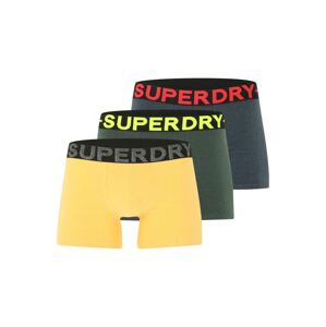 Superdry Boxeralsók  sárga / sötétszürke / sötétzöld