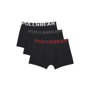 Pull&Bear Boxeralsók  szürke / rubinvörös / fekete / fehér