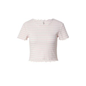 ONLY Póló 'ANITS'  világos-rózsaszín / fehér