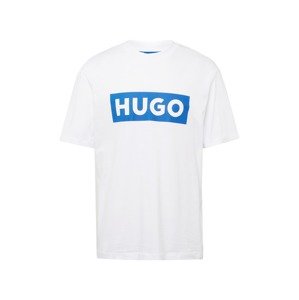 HUGO Póló 'Nico'  kék / fehér