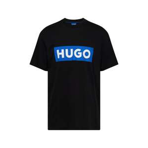 HUGO Blue Póló 'Nico'  azúr / fekete / fehér