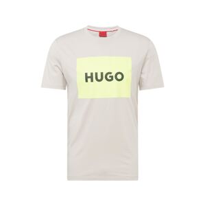 HUGO Red Póló 'Dulive'  világos sárga / világosszürke / sötétzöld
