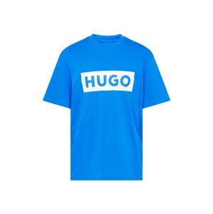 HUGO Blue Póló 'Nico'  azúr / fehér