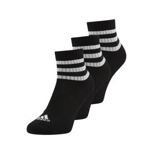 ADIDAS SPORTSWEAR Sportzoknik '3-stripes Cushioned Sportswear -cut 3 Pairs'  fekete
