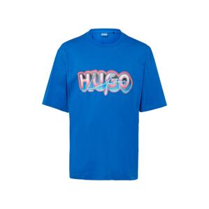 HUGO Blue Póló 'Nillumi'  tengerészkék / világoskék / rózsaszín