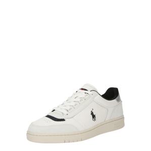 Polo Ralph Lauren Rövid szárú sportcipők  fekete / ezüst / fehér / természetes fehér