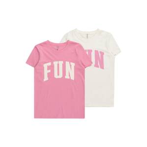 KIDS ONLY Póló 'MERLE'  világos-rózsaszín / fehér