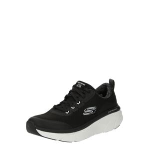 SKECHERS Rövid szárú sportcipők 'D'LUX WALKER 2.0'  fekete / fehér