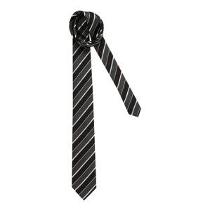 BOSS Nyakkendő  sötétszürke / fekete / piszkosfehér