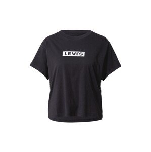 LEVI'S ® Póló 'Graphic Varsity Tee'  fekete / fehér