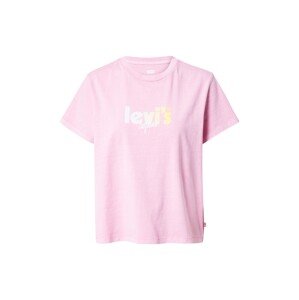 LEVI'S ® Póló 'Graphic Classic Tee'  azúr / sárga / rózsaszín