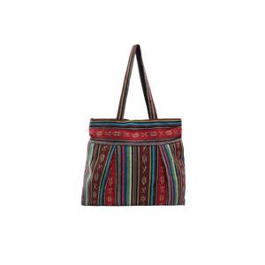 DreiMaster Vintage Shopper táska  krém / encián / fűzöld / piros