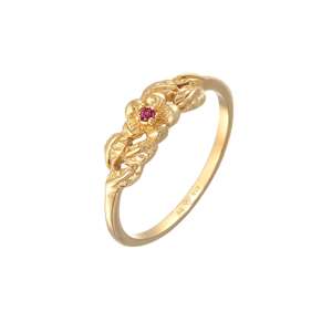 ELLI Gyűrűk 'Blume'  arany / vérvörös