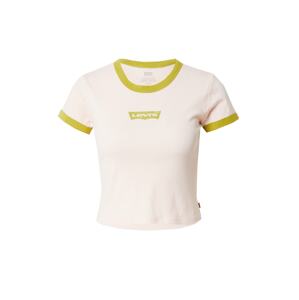 LEVI'S ® Póló 'Graphic Mini Ringer'  mustár / pasztell-rózsaszín
