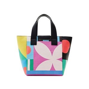 Desigual Shopper táska  ekrü / sárga / rózsaszín / fekete