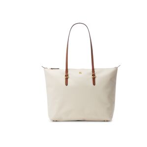 Lauren Ralph Lauren Shopper táska 'KEATON'  barna / arany / fehér