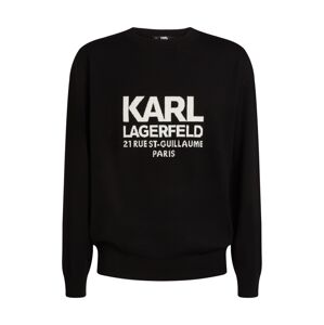 Karl Lagerfeld Pulóver 'Rue St-Guillaume'  fekete / fehér