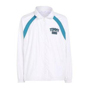 Tommy Jeans Tréning dzseki  ciánkék / fekete / fehér