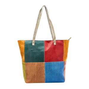 Usha Shopper táska  kék / aranysárga / sötétzöld / piros