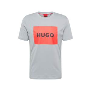 HUGO Red Póló 'Dulive222'  világosszürke / dinnye / fekete