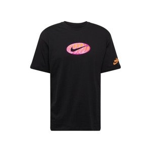 Nike Sportswear Póló 'M90 AM DAY'  narancs / világos-rózsaszín / fekete / piszkosfehér