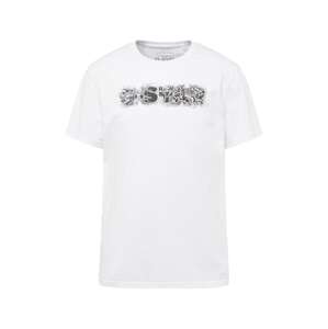 G-Star RAW Póló 'Distressed'  szürke / fekete / fehér