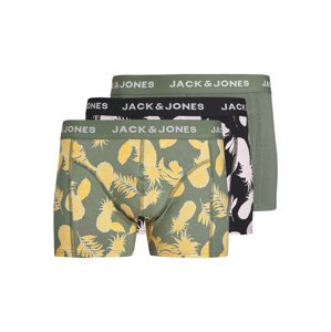 JACK & JONES Boxeralsók 'DAN'  sárga / világosszürke / zöld / fekete