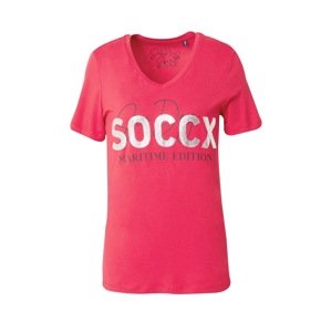 Soccx Póló  ezüstszürke / rubinvörös / fekete
