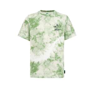 WE Fashion Póló  zöld melír / fehér