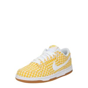 Nike Sportswear Rövid szárú sportcipők 'Dunk'  sárga / fehér
