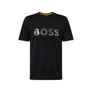 BOSS Orange Póló 'Ocean'  fekete / ezüst