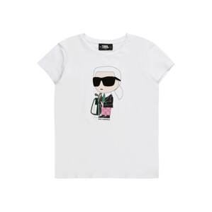 Karl Lagerfeld Póló  zöld / rózsaszín / fekete / fehér