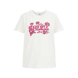 WE Fashion Póló  ciklámen / világos-rózsaszín / fehér