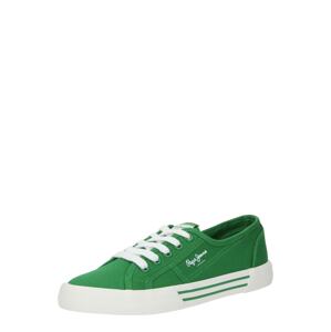 Pepe Jeans Rövid szárú sportcipők 'BRADY'  zöld / fehér