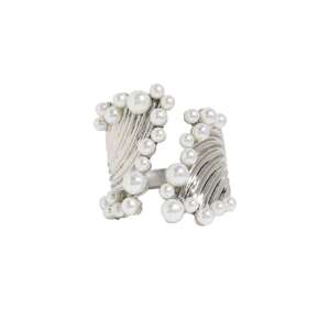 SOHI Gyűrűk 'Kinnera'  ezüst / gyöngyház-fehér