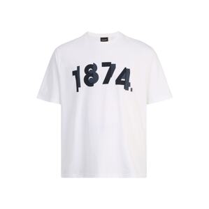 Lyle & Scott Big&Tall Póló '1874'  tengerészkék / fekete / fehér
