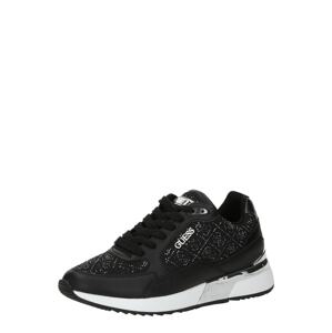 GUESS Rövid szárú sportcipők 'MOXEA10'  fekete / ezüst