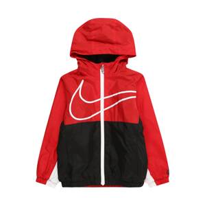 Nike Sportswear Átmeneti dzseki 'SWOOSH'  piros / fekete / fehér