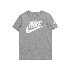 Nike Sportswear Póló 'FUTURA EVERGREEN'  szürke melír / fehér