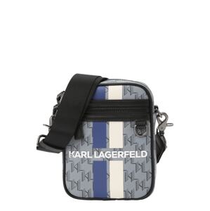 Karl Lagerfeld Válltáska 'KLASSIK'  kobaltkék / szürke / fekete / fehér