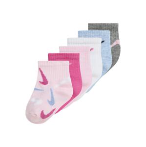 Nike Sportswear Zokni 'SWOOSHFETTI'  világoskék / szürke / rózsaszín / fehér