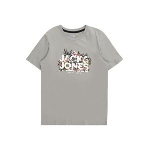 Jack & Jones Junior Póló 'CHILL'  szürke / olíva / fáradt rózsaszín / fehér