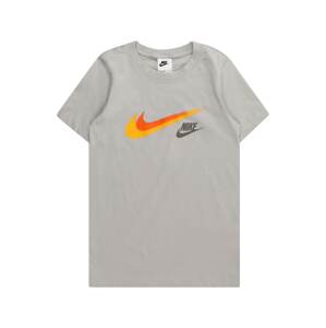 Nike Sportswear Póló  szürke / narancs / homár / fekete