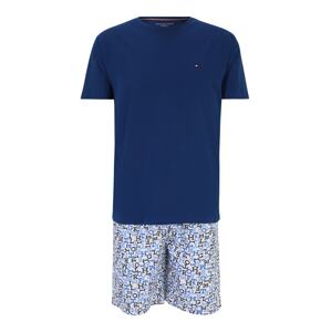 Tommy Hilfiger Underwear Rövid pizsama  kék / tengerészkék / világoskék / fehér